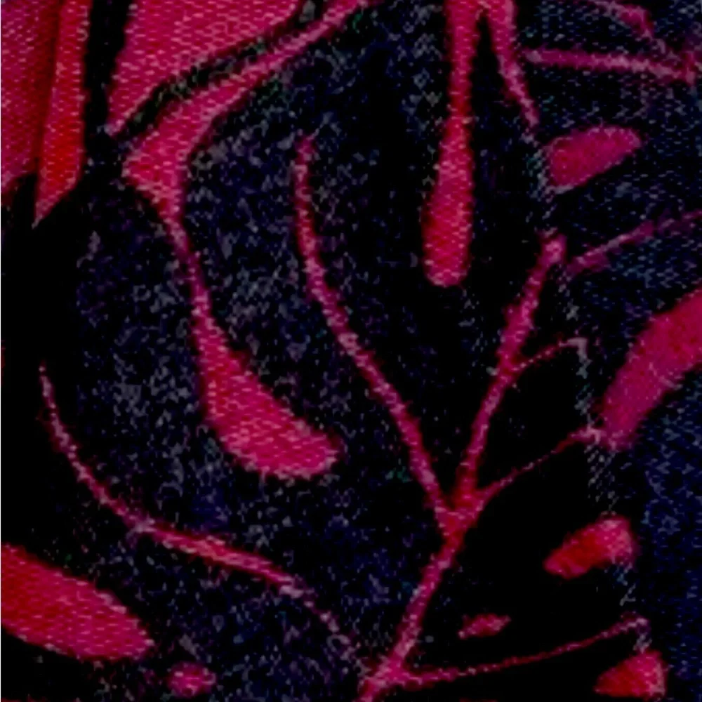 Red + Black Modern Monstera Travel Blanket Towel Wrap Organic Cotton New